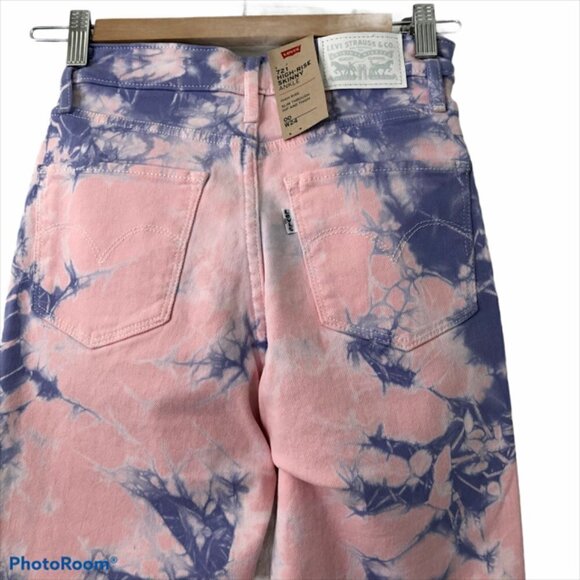 Levis Womens Plus Size 721 Tie-dye High Rise Ankle Jeans Size 24 (00) - Picture 7 of 11